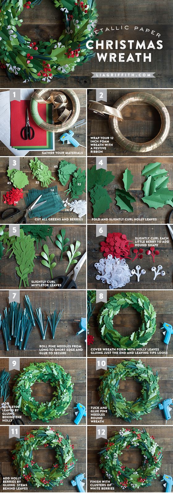 Christmas Wreath - How To Make A Wreath - Step By Step - Floral Wreath Tutorial - Woodgeek - Woodgeekstore