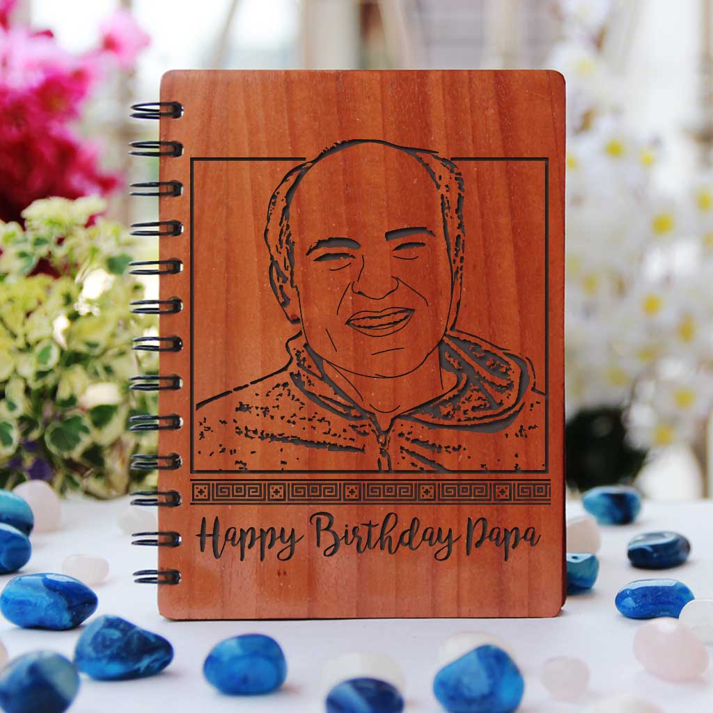 Wooden Notebook With Photo | Diary For Dad | Birthday Gifts For ...
