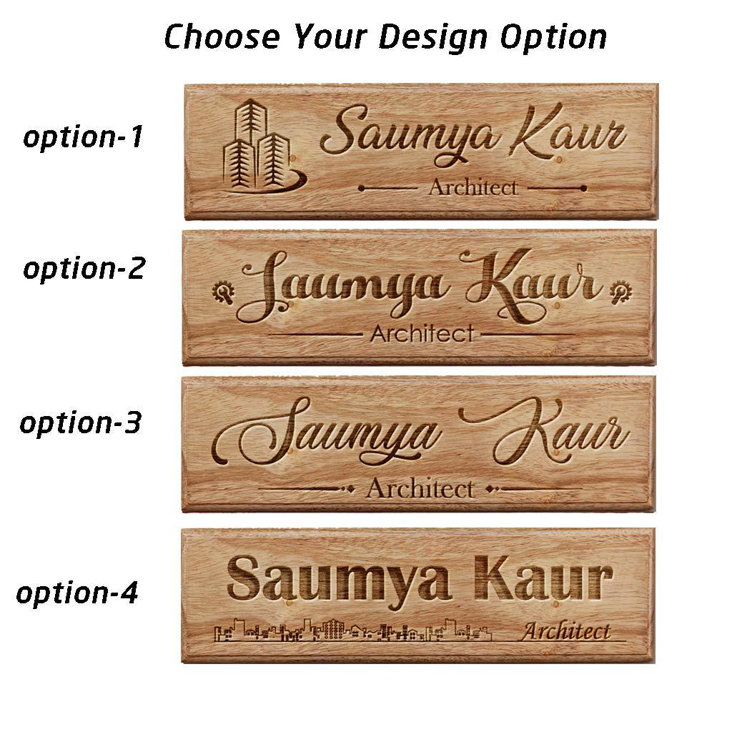 Personalized Wooden Name Plates for Architects | Gifts For ...