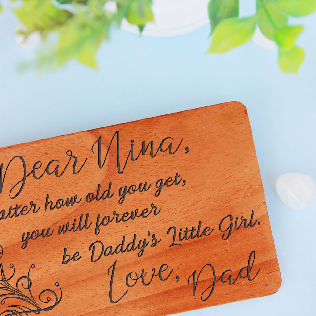 Wooden Greeting Card| Daughter Birthday Card| Wedding Wishes For ...