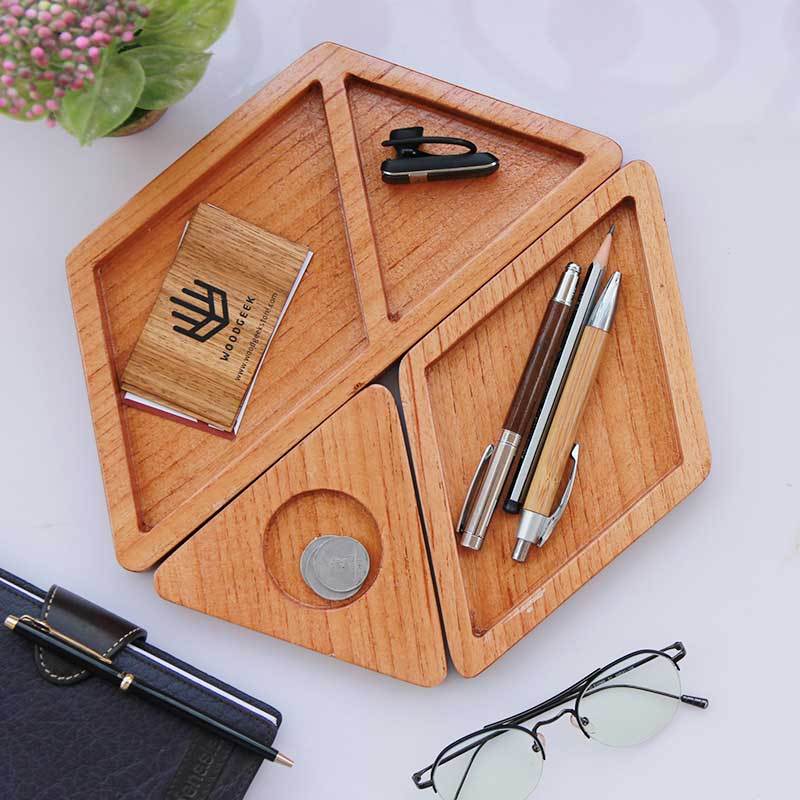 Desk Decor Wooden Desk Organizer Office Accessories Office Gifts