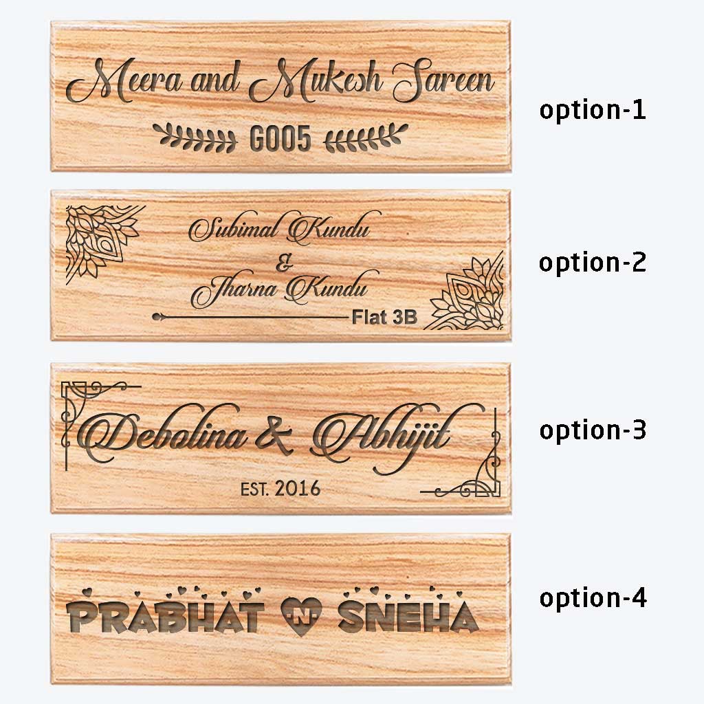 Custom Wooden House Nameplates for Husband & Wife & Newly Weds ...
