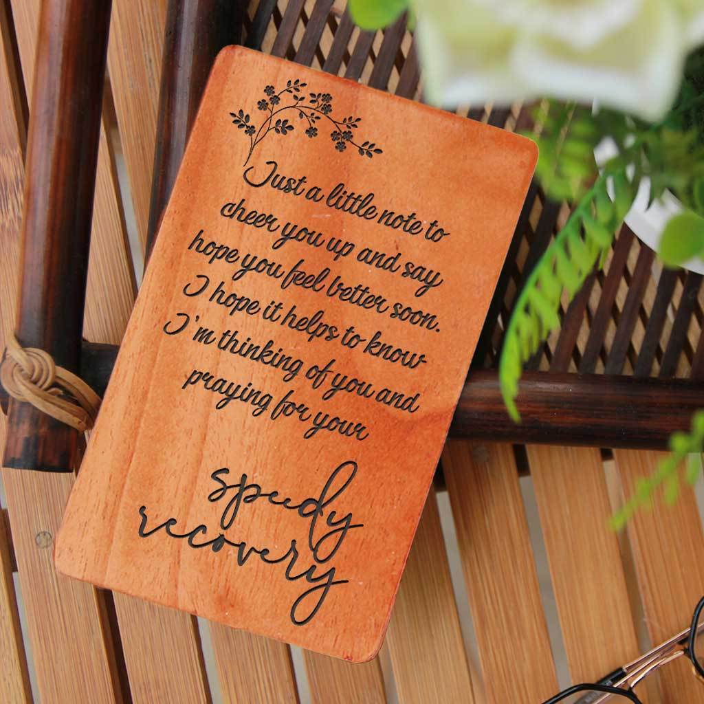 Get Well Soon Card | Speedy Recovery Wishes | Wooden Greeting ...