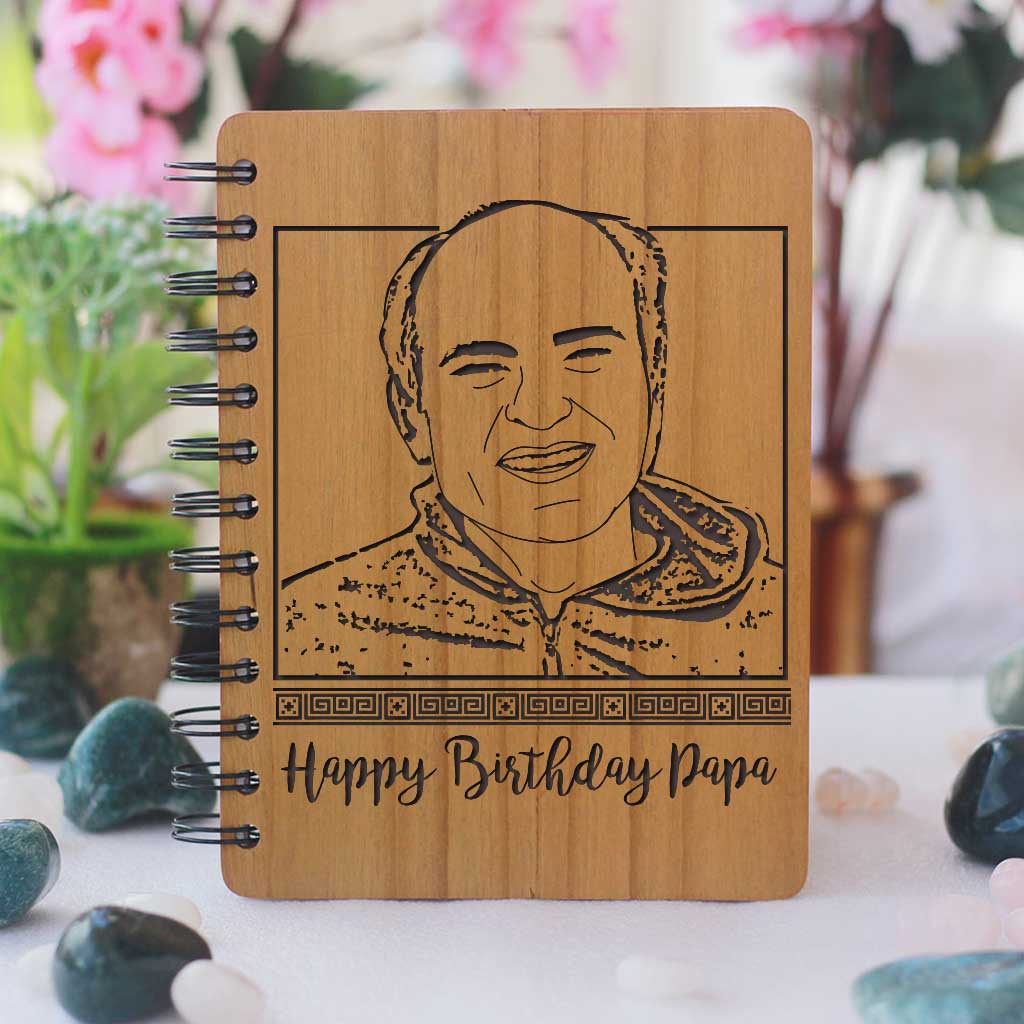 Wooden Notebook With Photo | Diary For Dad | Birthday Gifts For ...