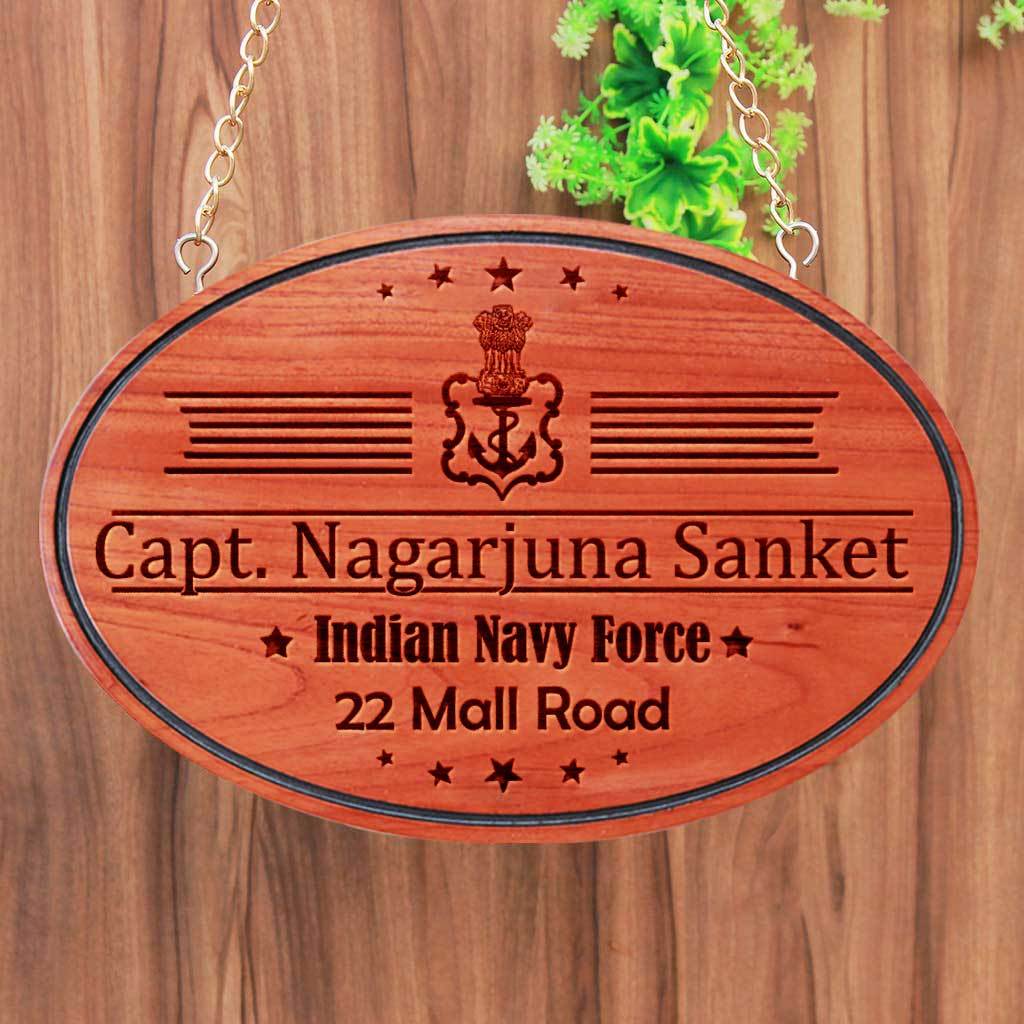 Hanging Wood Sign For Navy Officers | Navy Gifts | Address Name ...