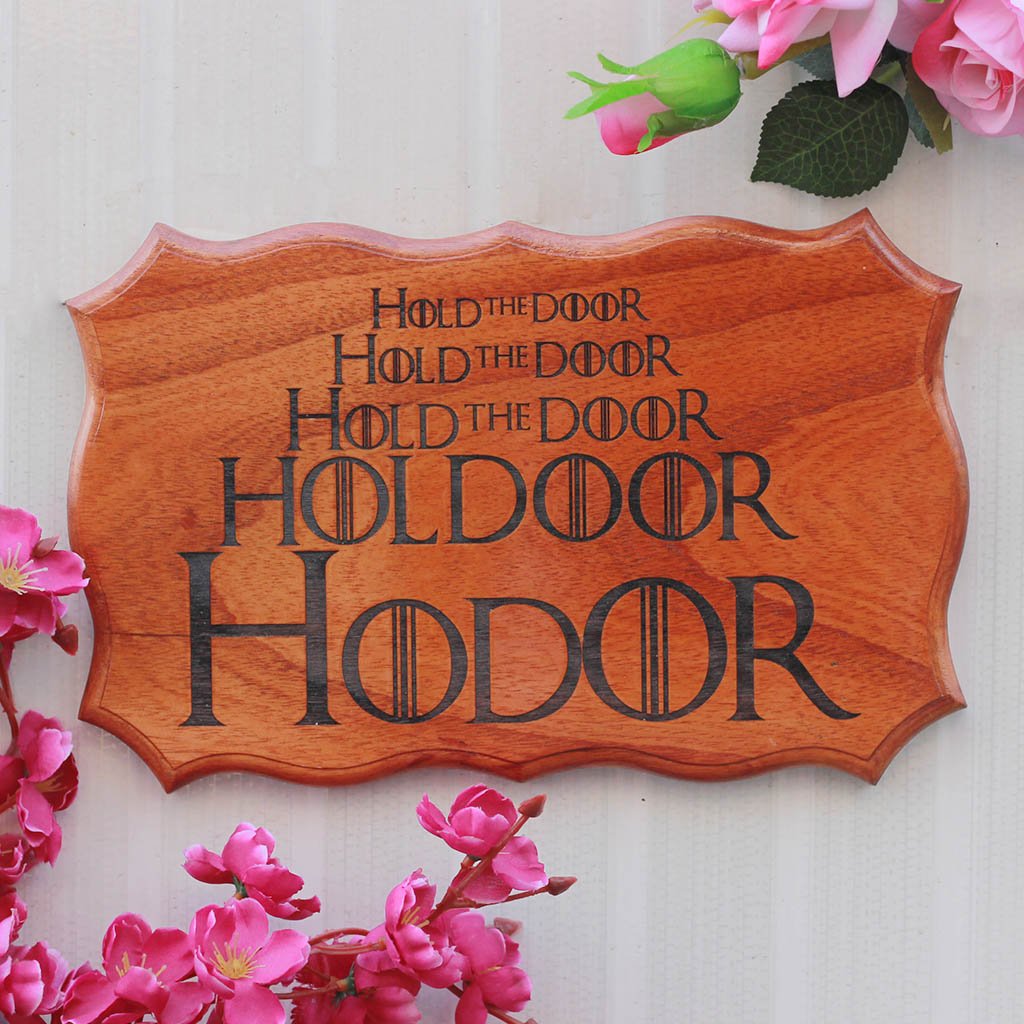 Hold The Door Hodor Door Sign For Got Fans Wood Signs Home Decor