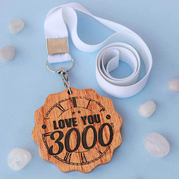 I Love You 3000 Wooden Medal Gifts For Avengers Fans Romantic Gifts Woodgeekstore