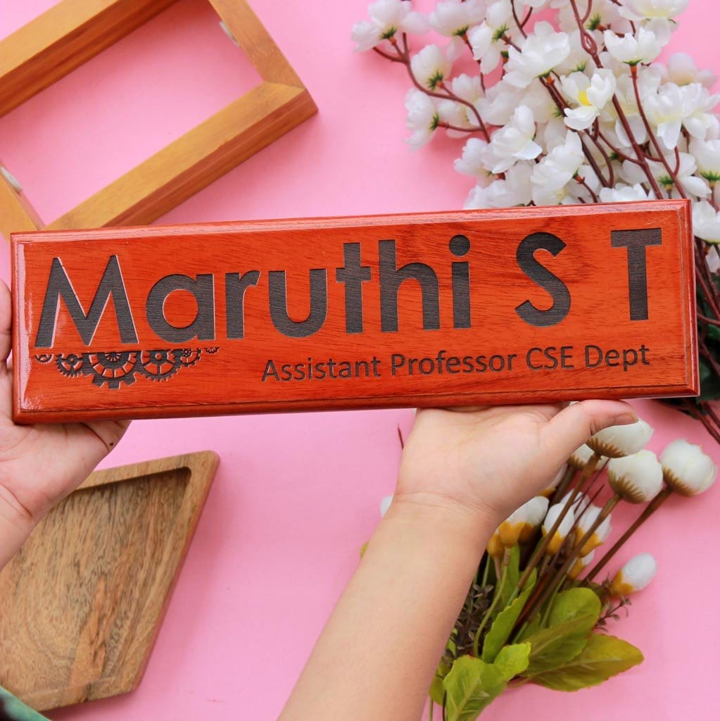 Custom Wooden Nameplate For Teachers Desk Name Signs Teacher Gifts