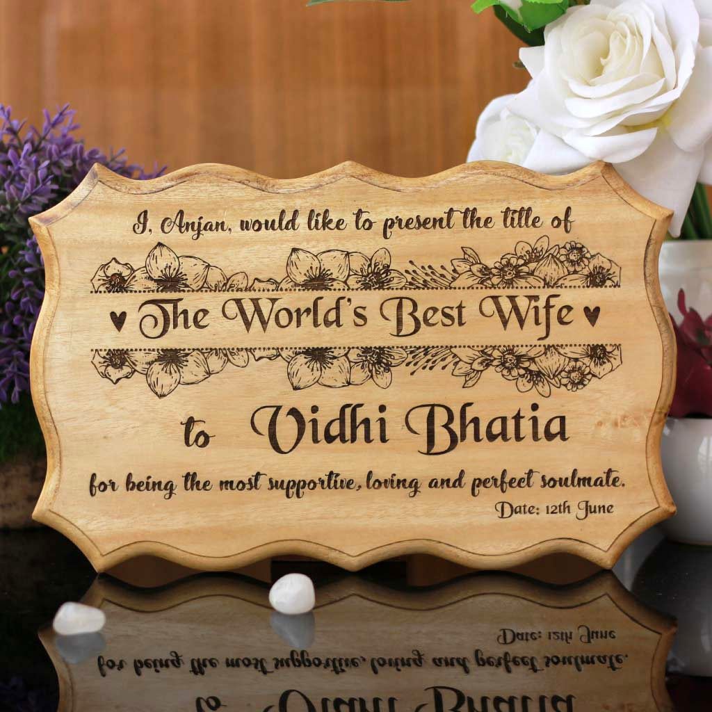 Personalized World's Best Wife Certificate & Award Best