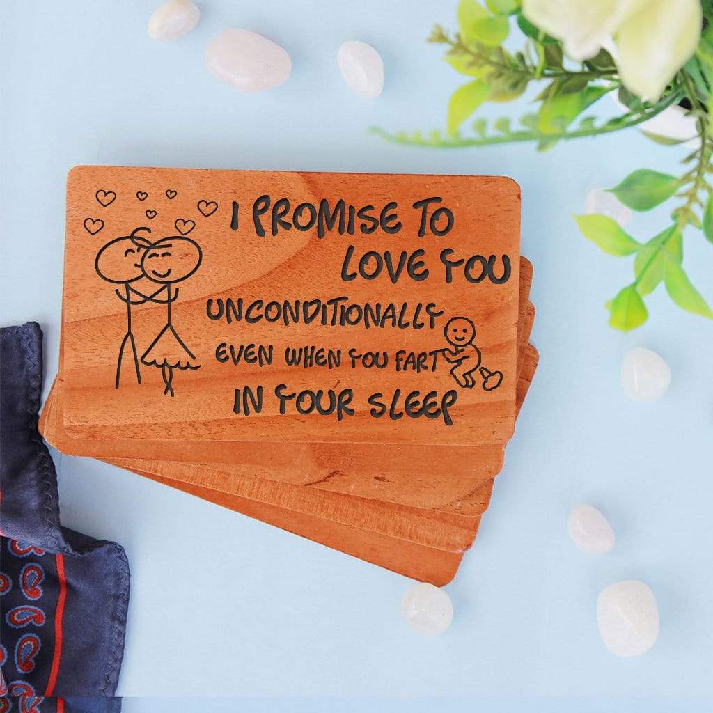 I Promise Cards | Love Greeting Cards | Personalized Wood Cards ...