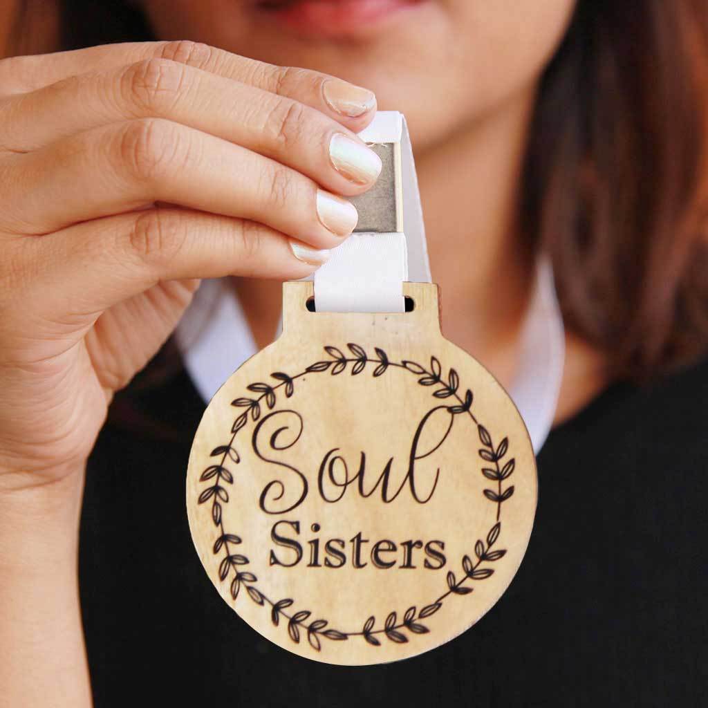 Soul Sisters Engraved Medal - Cute Best Friend Gifts - Unique ...