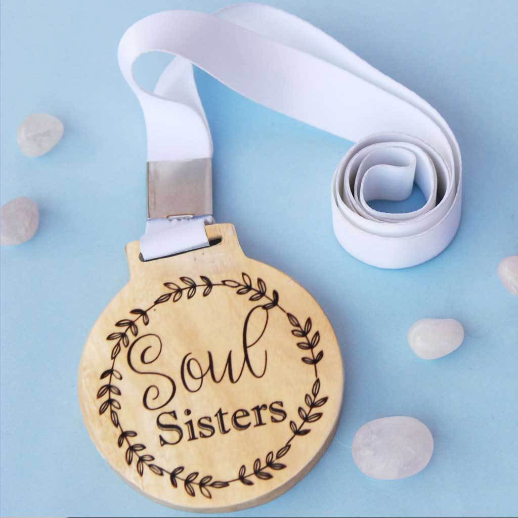 Soul Sisters Engraved Medal - Cute Best Friend Gifts - Unique ...