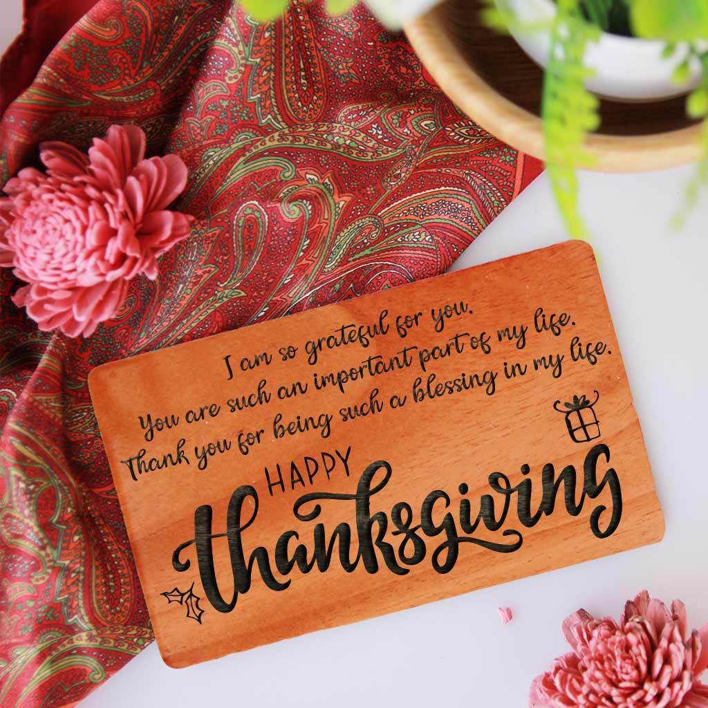 Thanksgiving Cards | Wooden Cards | Thanksgiving Cards For Business - woodgeekstore