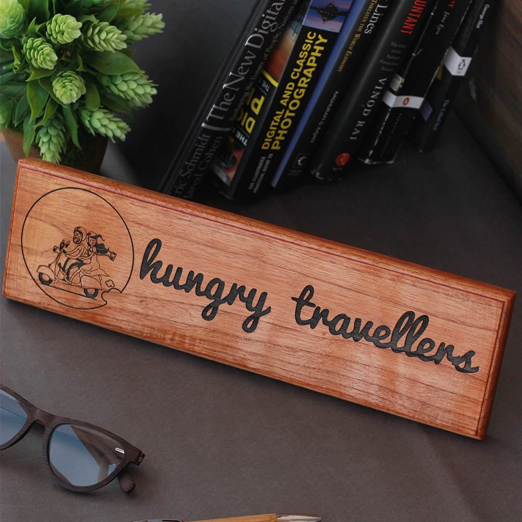 Logo Engraved Wooden Nameplate Wooden Business Sign Plaque