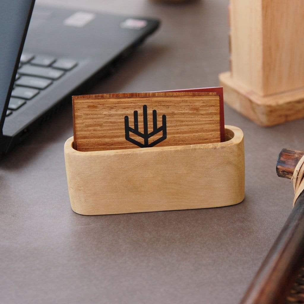 Wooden Visiting Card Holder Personalized Business Card Holder
