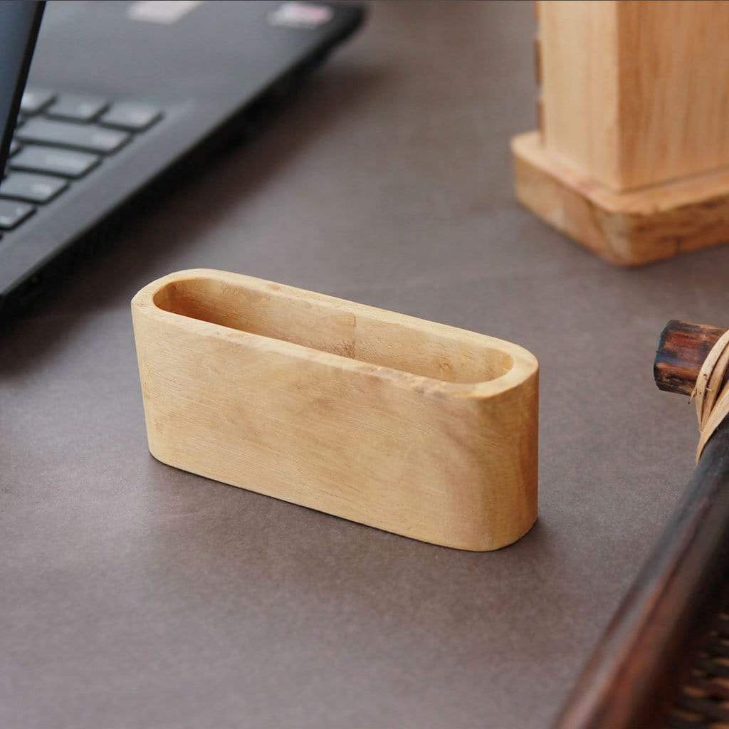 Set Of 2 Wooden Visiting Card Holder Personalized Corporate Gifts