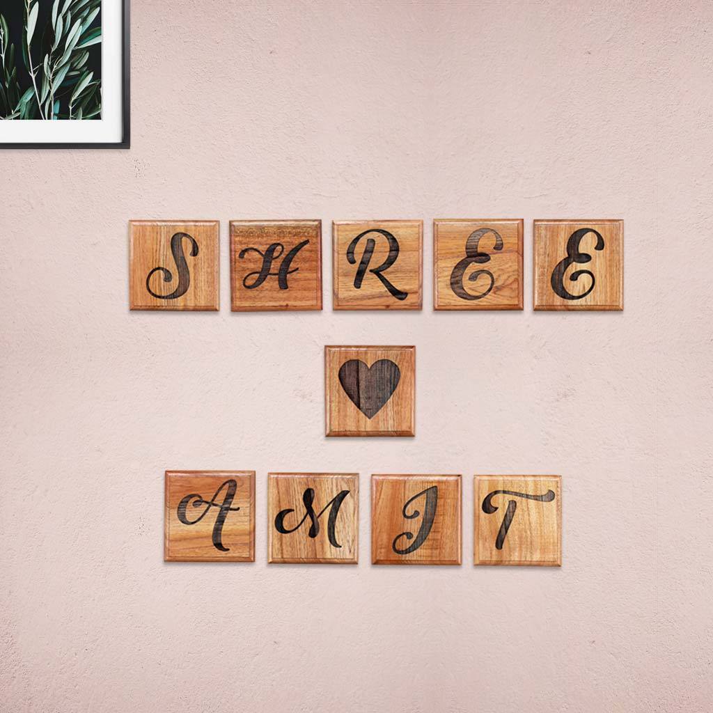 Personalized Wood Crossword Wall Art For Couples Gifts For Newlyweds