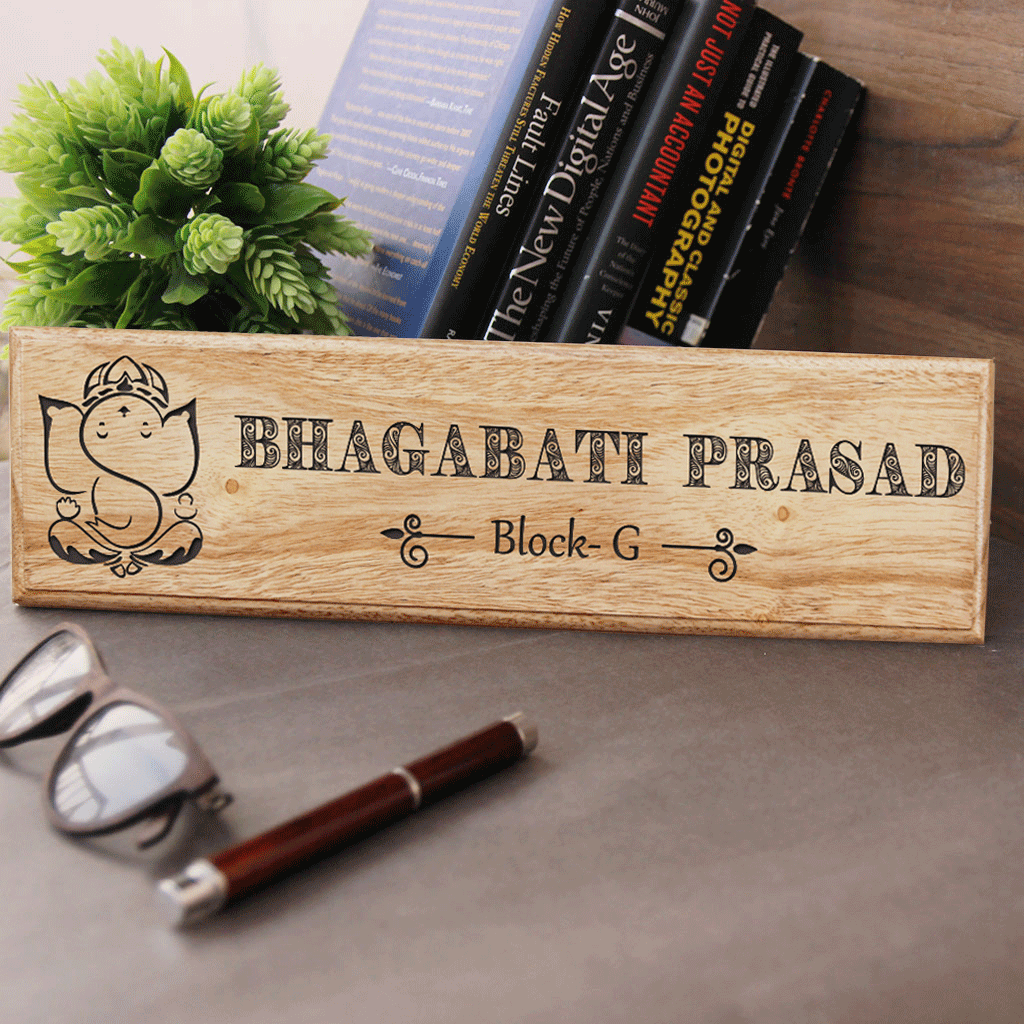 Auspicious Name Plates| Wooden Name Board| House Nameplates With ...