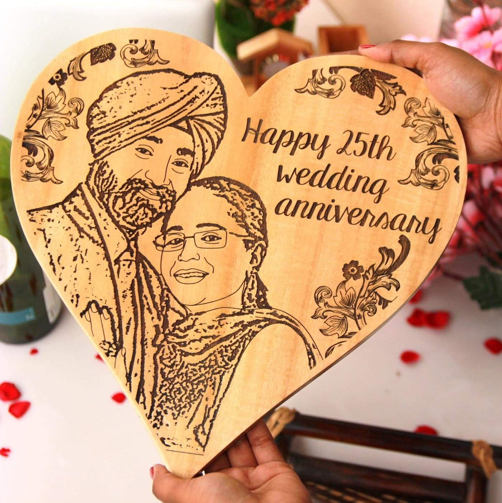 25th Wedding Anniversary Gifts | Wooden Poster | Gifts for Parents ...