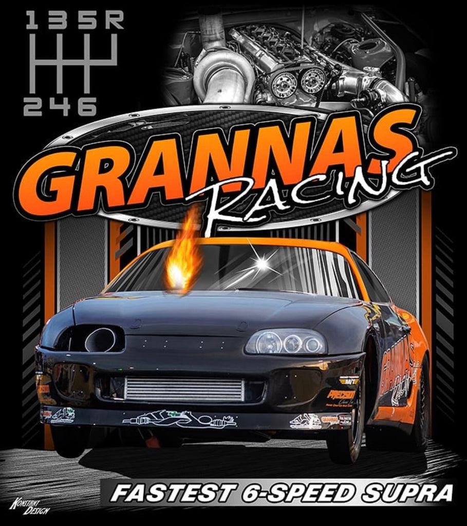  Orange  6  Speed  Supra T Shirt Grannas Racing