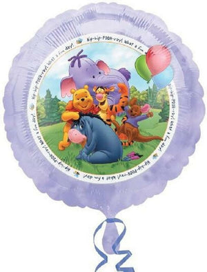 Winnie The Pooh Purple Happy Birthday Prismatic Message Drop-A-Line Ju –