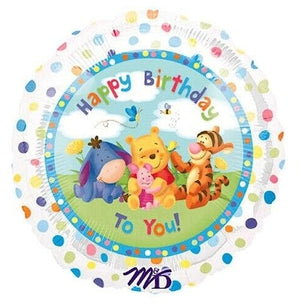 Winnie The Pooh Purple Happy Birthday Prismatic Message Drop-A-Line Ju –