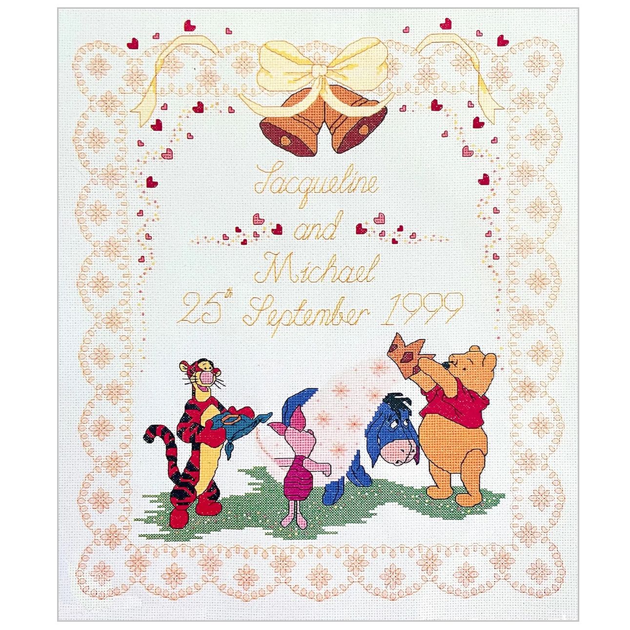 Stamped Cross Stitch Baby Quilt Disney EEYORE & BUTTERFLIES 1133