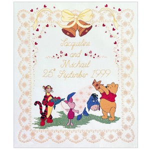 Vintage Disney Classic Winnie The Pooh & Piglet Alphabet Counted Cross –