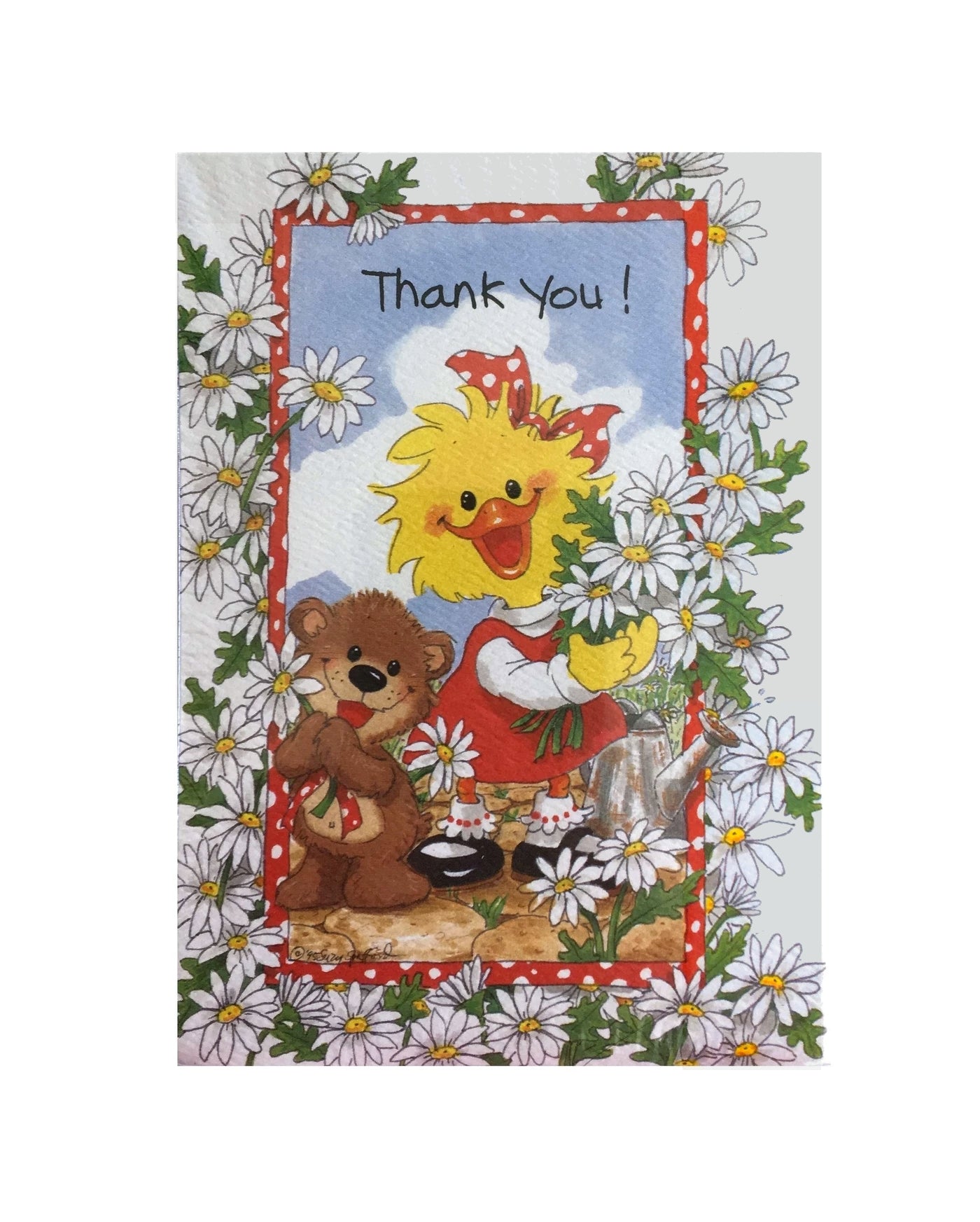 Suzy S Zoo Suzy Ducken Willie Bear Daisy Bouquets Thank You Cards 2 Kidsroomtreasures Com