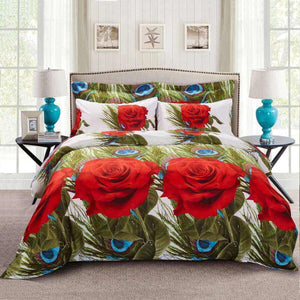 Classic Jacquard Bedding Set Solid Red Duvet Cover Simple King Size Co –  Pgmdress