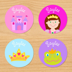 Ocean Fish & Turtle Personalized Round Waterproof Labels 24 CT