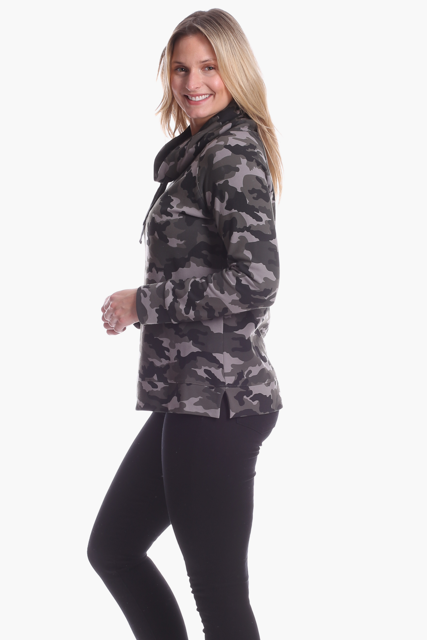 Finley Funnel Neck in Camo