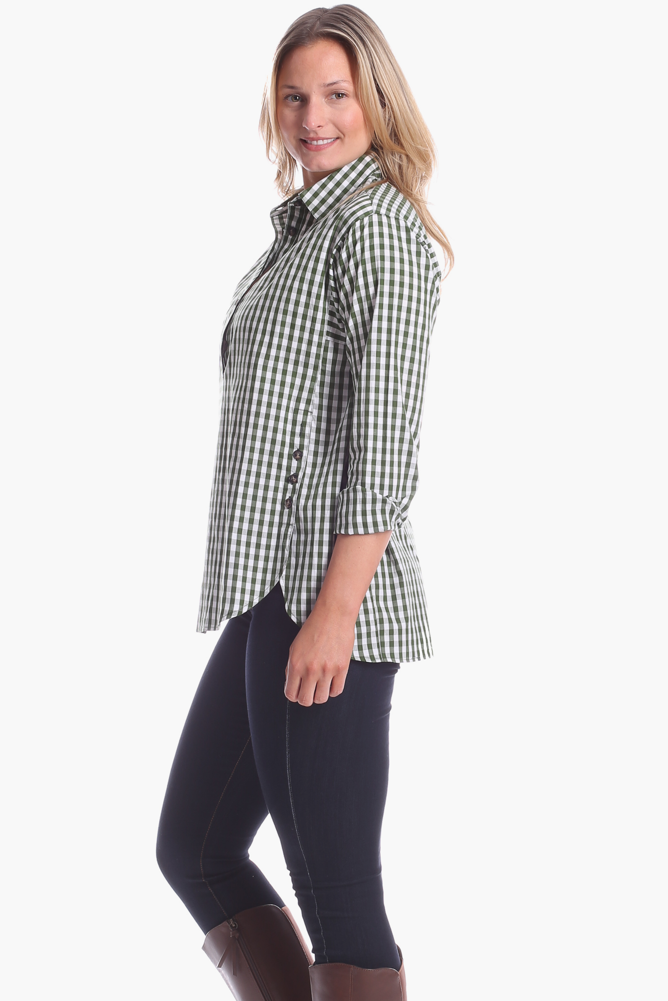 Savannah Tunic in Forest Gingham