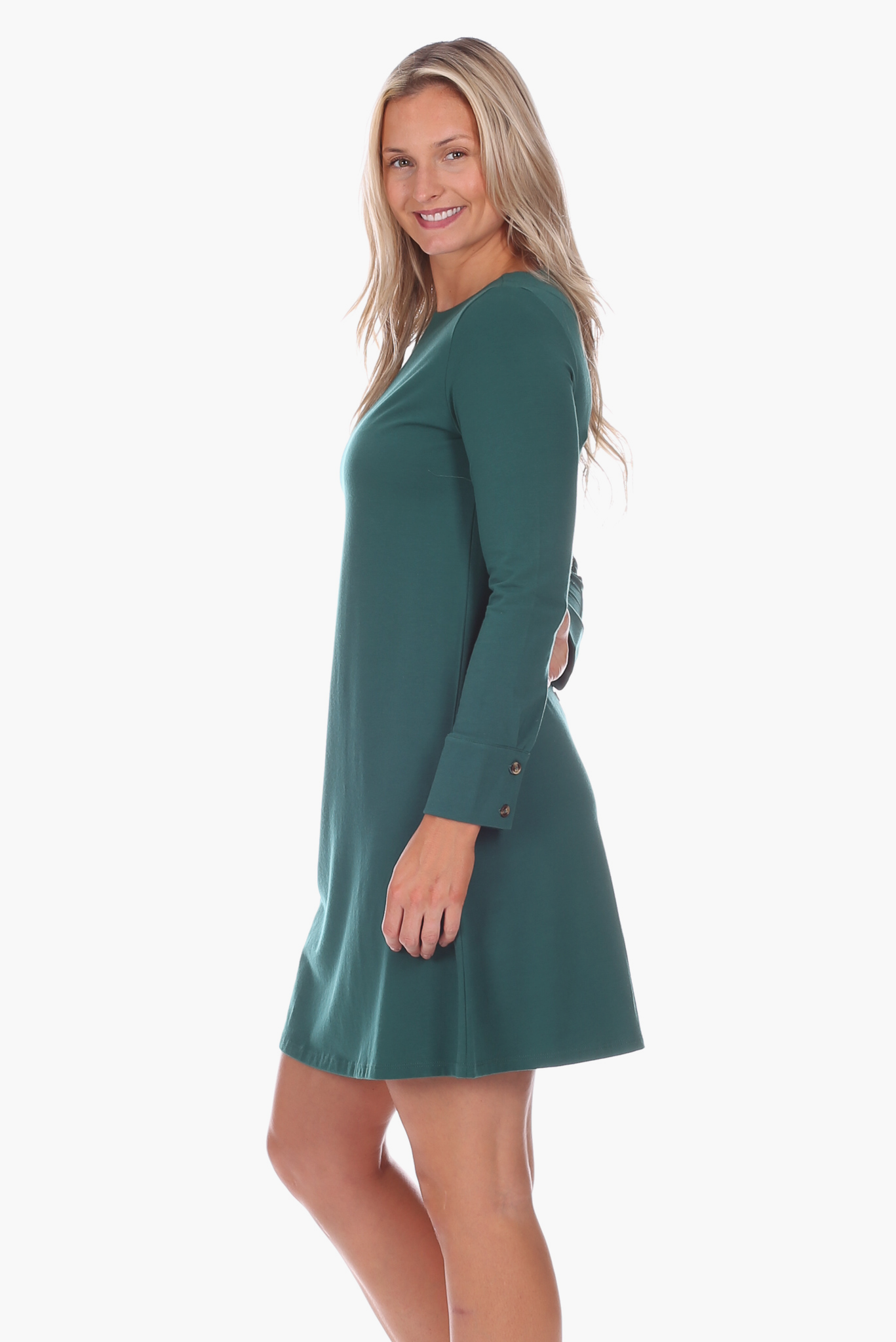 Davis Dress in Evergreen