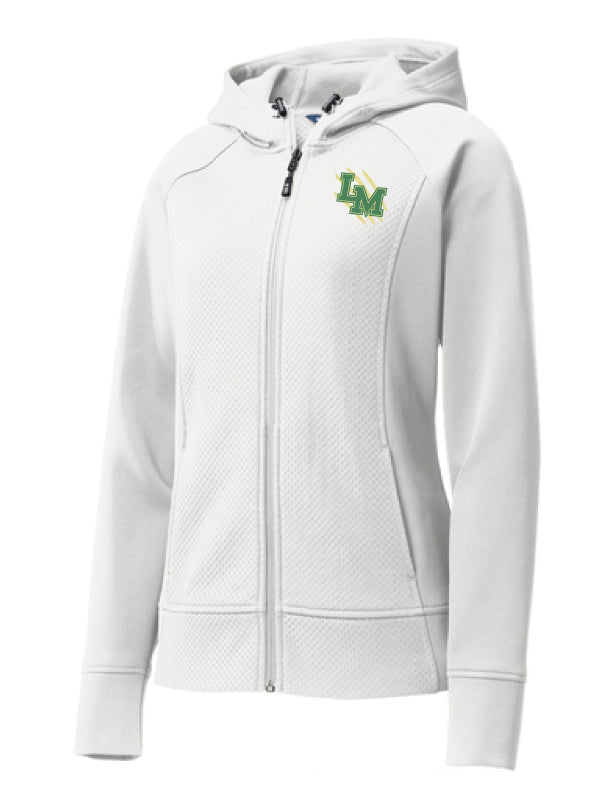 ladies white sweatshirt jacket