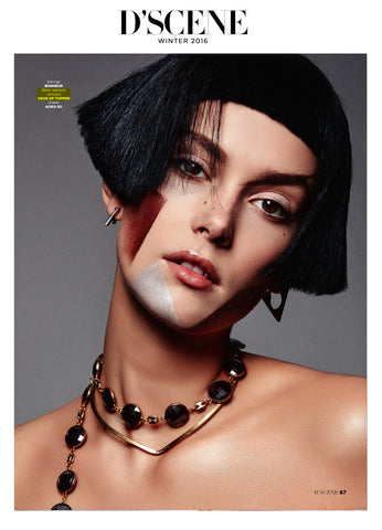 Black Crystal necklace in D'Scene magazine
