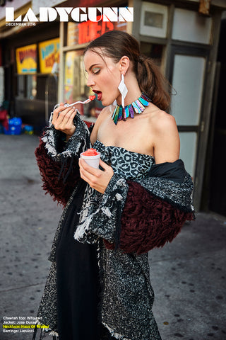 Eating Ice Cream for Lady Gunn Magazine in Haus of Topper