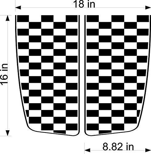 Checkered Flag Hood Auto Truck Dune Buggy Side by Side ATV Decals Stic