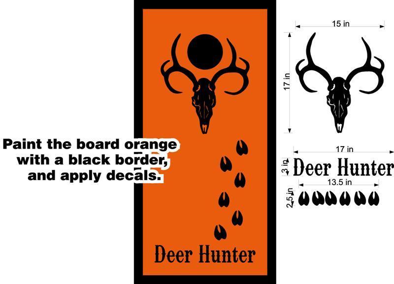 Cornhole Board Decals English Mount Deer Hunting