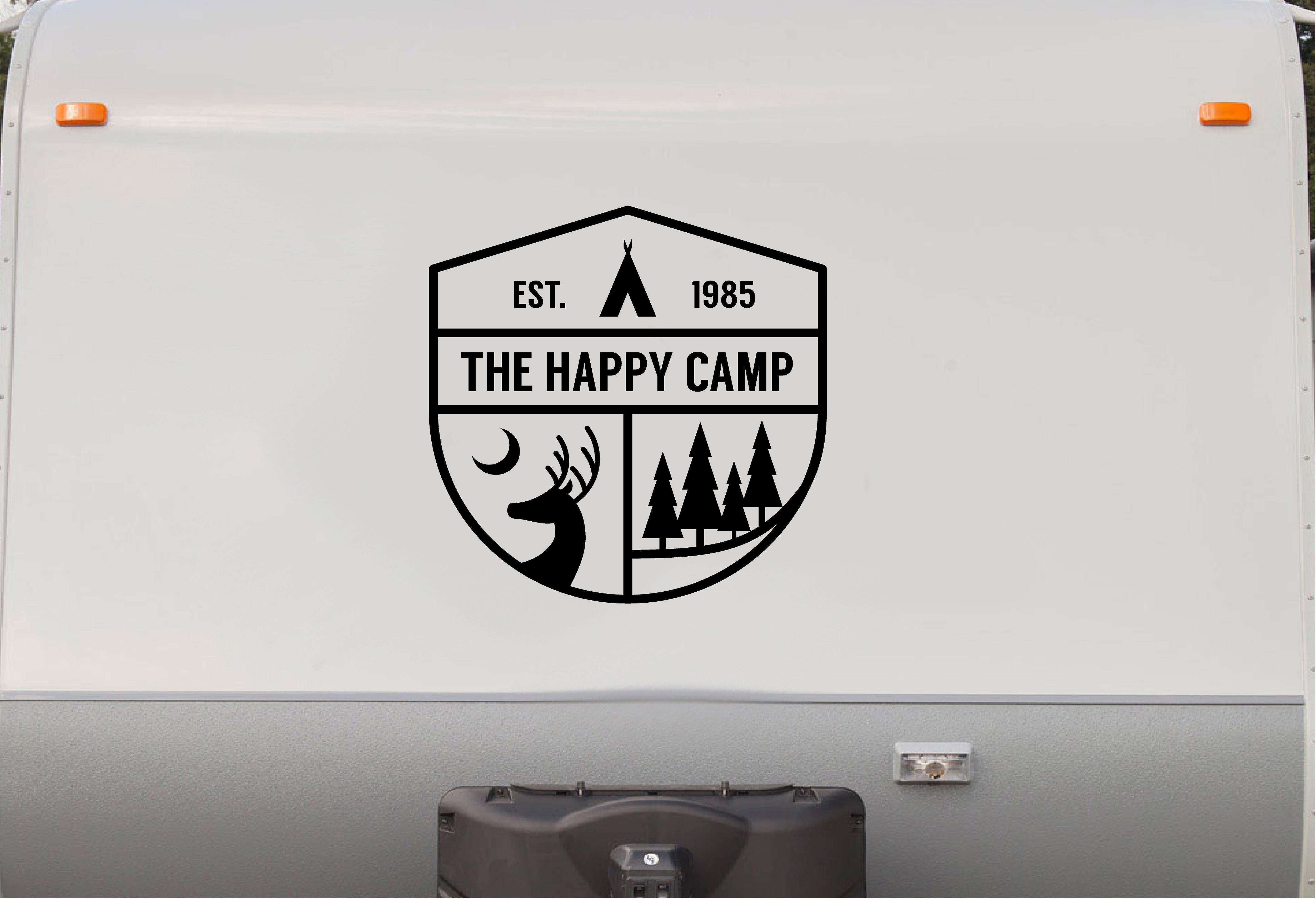 StickerChef Hunting Camping Adventure Replacement RV Camper Trailer Camping Decal Sticker   Front En