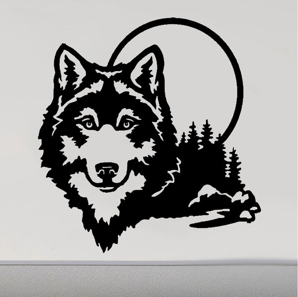 RV Camper Decals Wolf Wolves Moon 5th Wheel Motor Home Replacement Decal Sticker