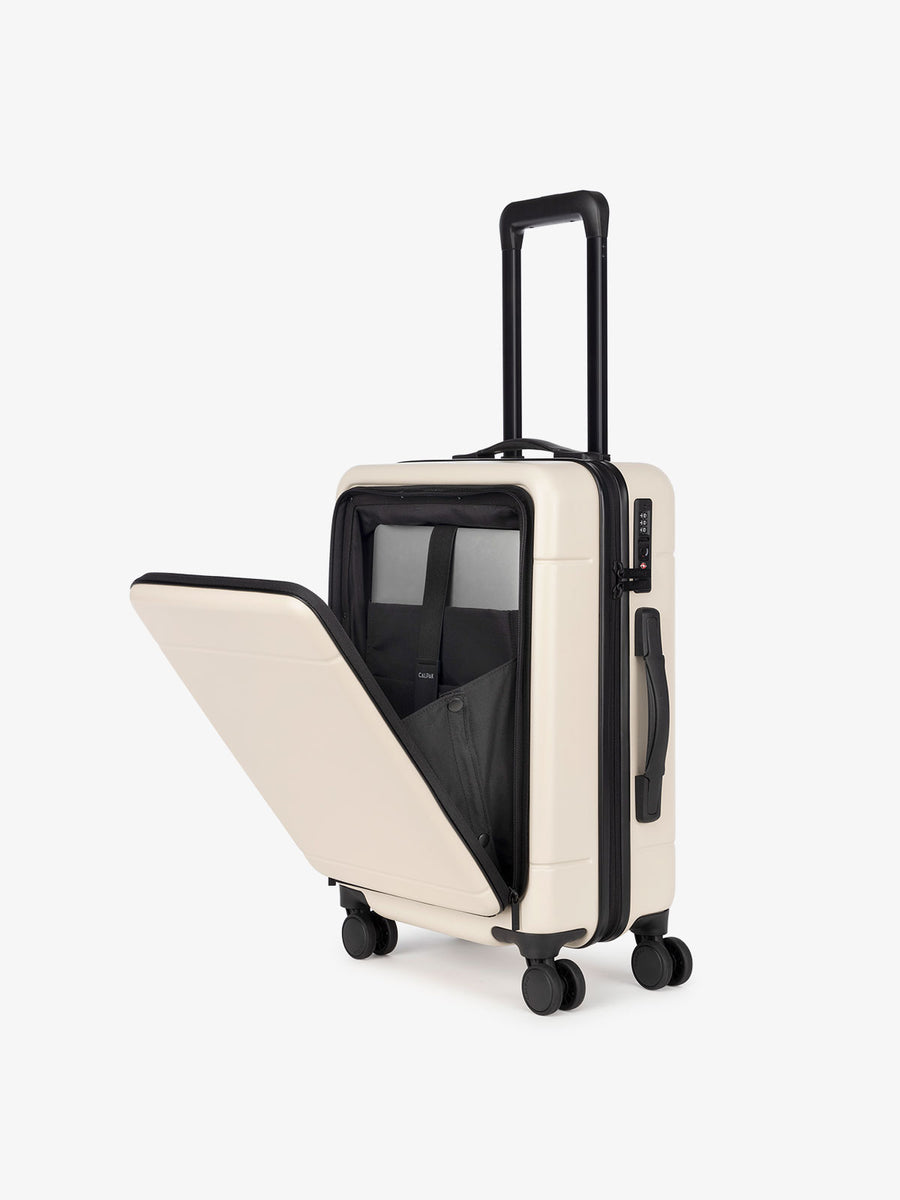 calpak hue luggage with pocket