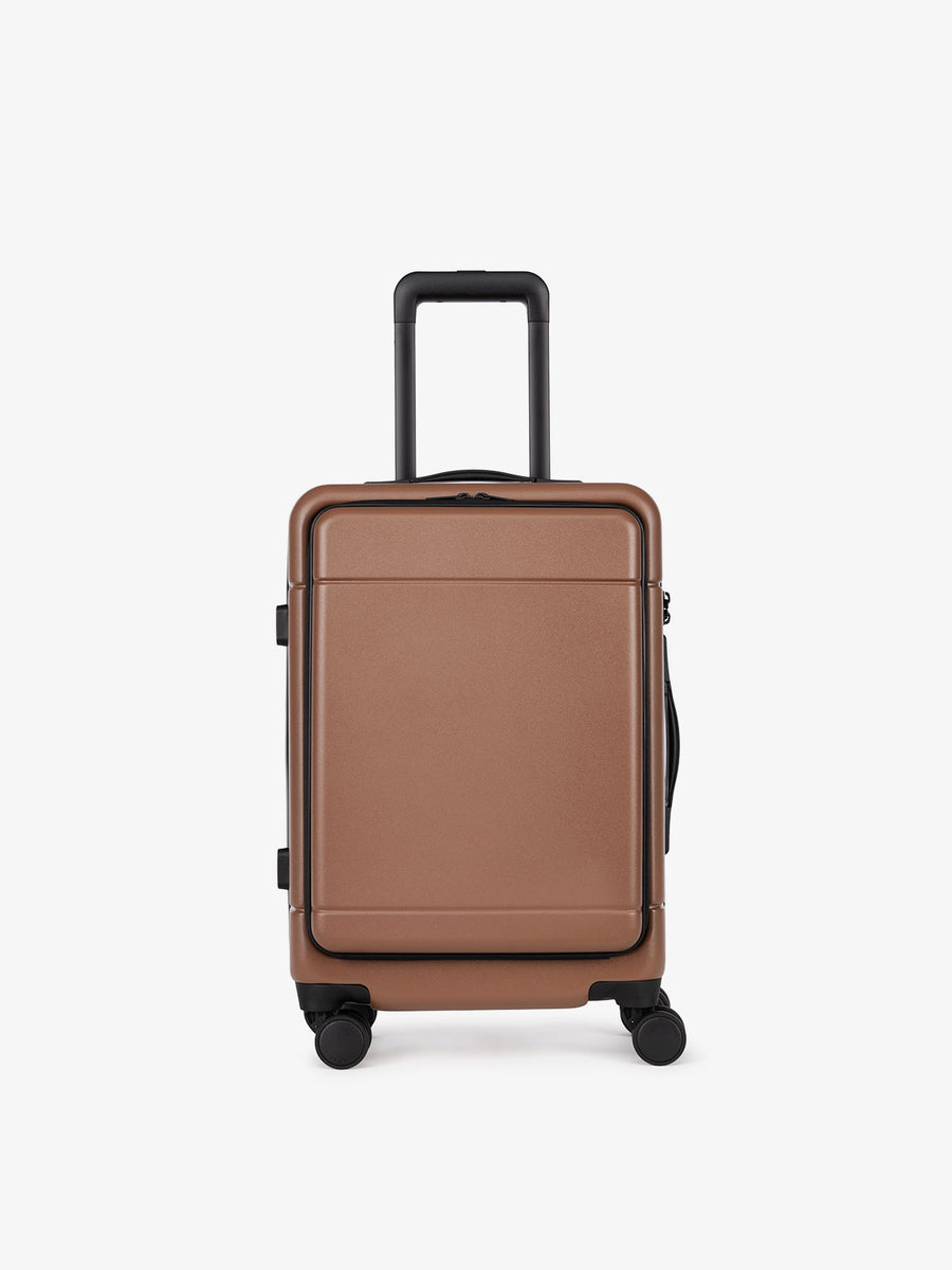 hard case carry on with front pocket