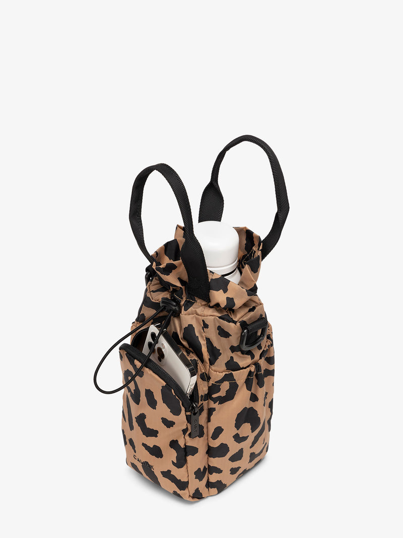 water bottle holder purse in cheetah; AWH2101-CHEETAH
