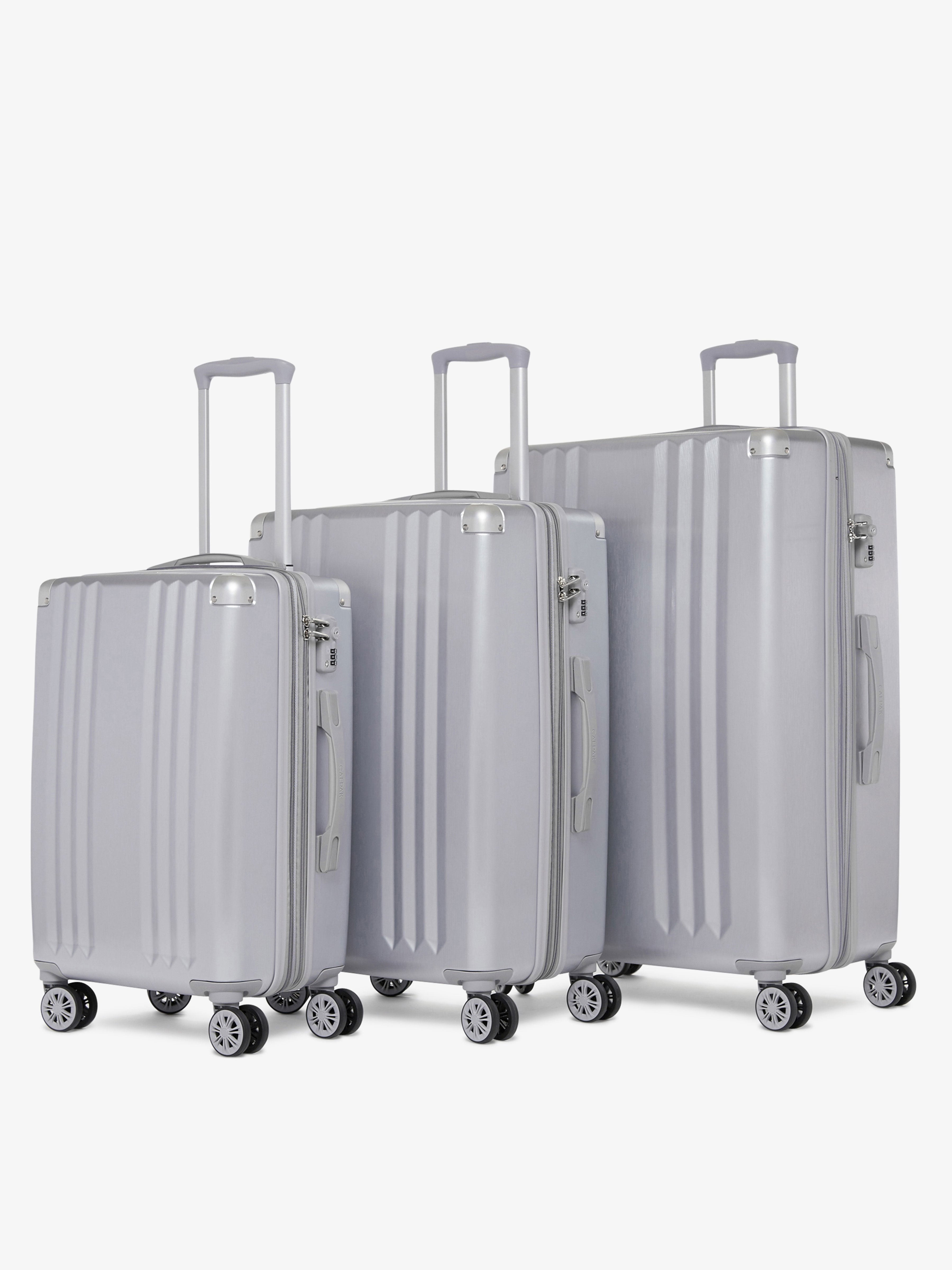 silver luggage set