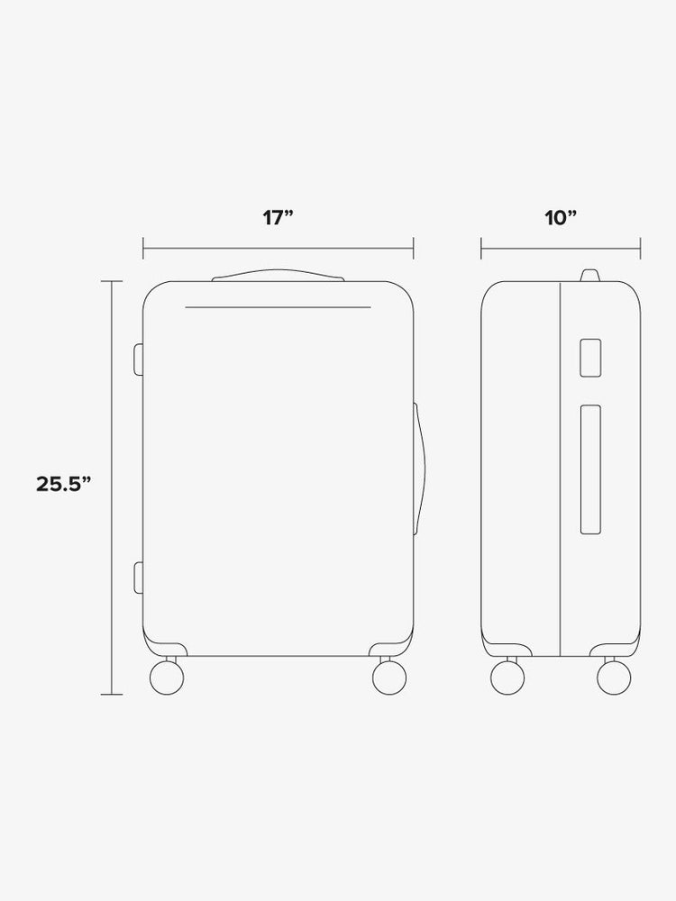 medium luggage dimensions