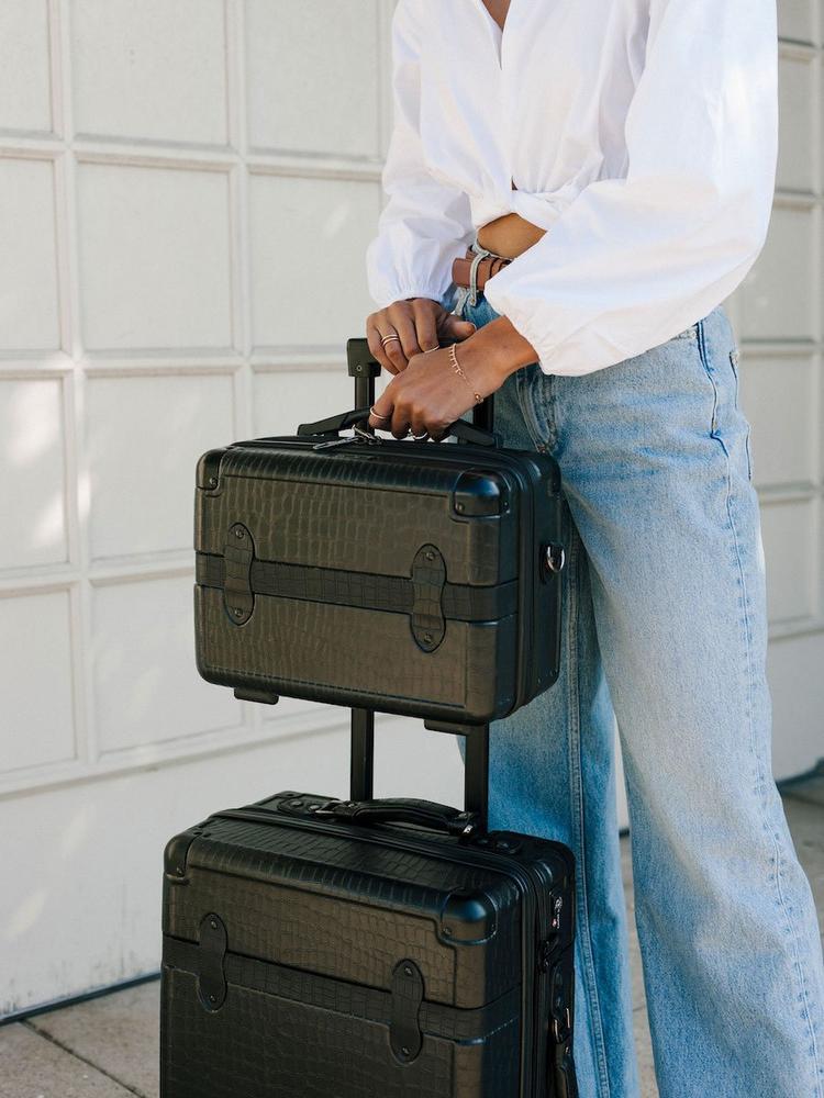 suitcase and vanity case