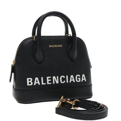 Pre-Owned Black Leather Balenciaga Ville