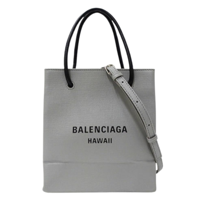 Pre-Owned Grey Leather Balenciaga Tote