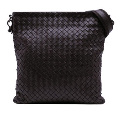 Pre-Owned Brown Leather Bottega Veneta Crossbody Bag